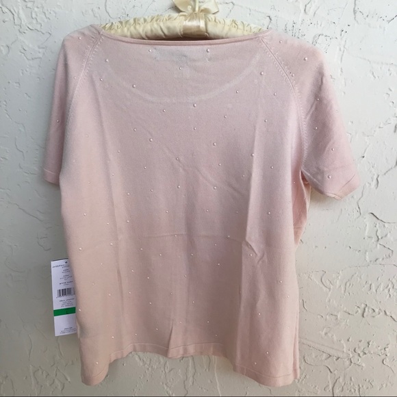 Pretty in Pink Silk Blend Fine Knit Pearly Top - Picture 5 of 6